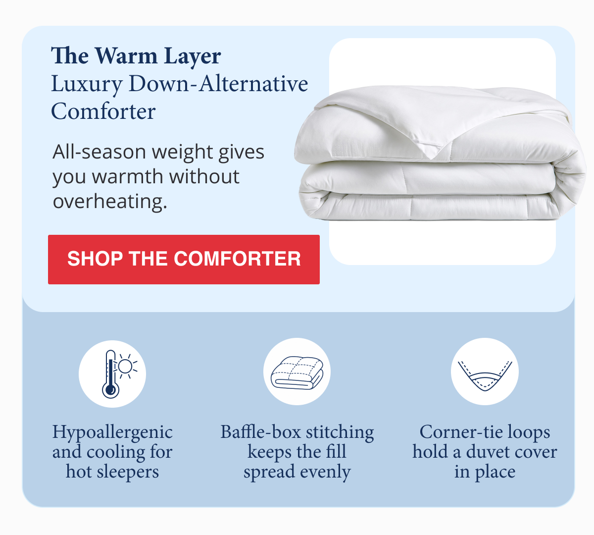The Warm Layer Luxury Down-Alternative Comforter