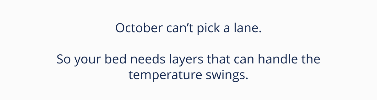 October can’t pick a lane.