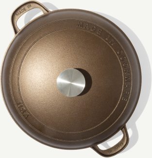 Cast iron braiser with lid
