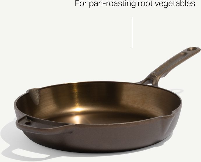 Made In 10 inch Cast Iron Skillet, for pan-roasting root vegetables