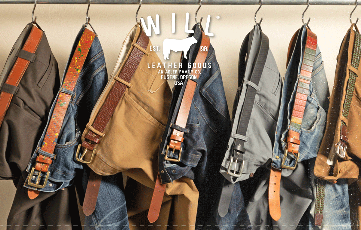 Will Leather Goods leather belts featured for the October Belt Event