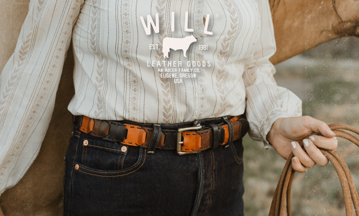 Will Leather Goods belt styling, featuring handcrafted leather belts