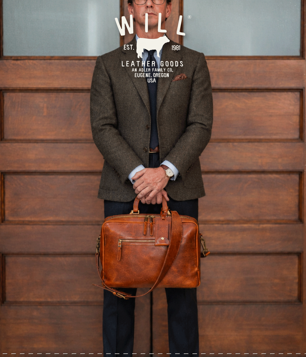 William Collection leather bag featured in October 28 campaign