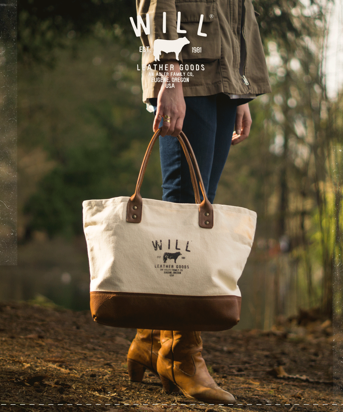 Original WILL Canvas & Leather Utility Tote in natural canvas