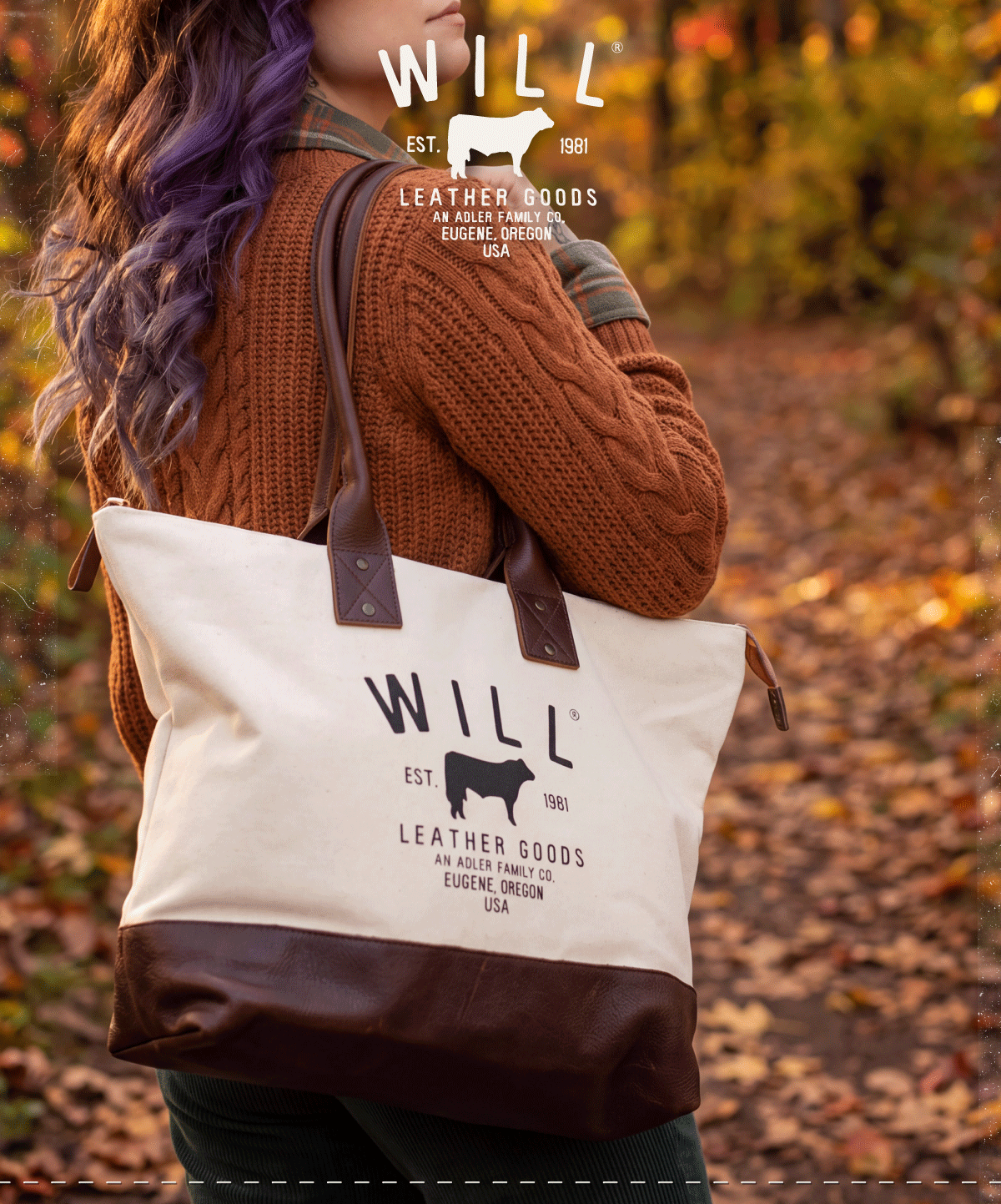 Original WILL Canvas & Leather Utility Tote in natural canvas