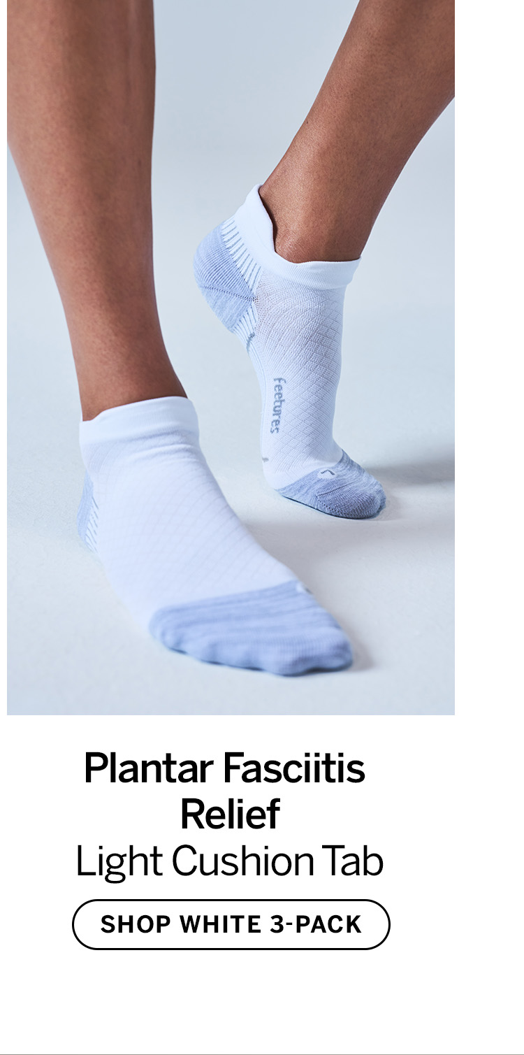 Plantar fasciitis relief light cushion tab shop white 3-pack 