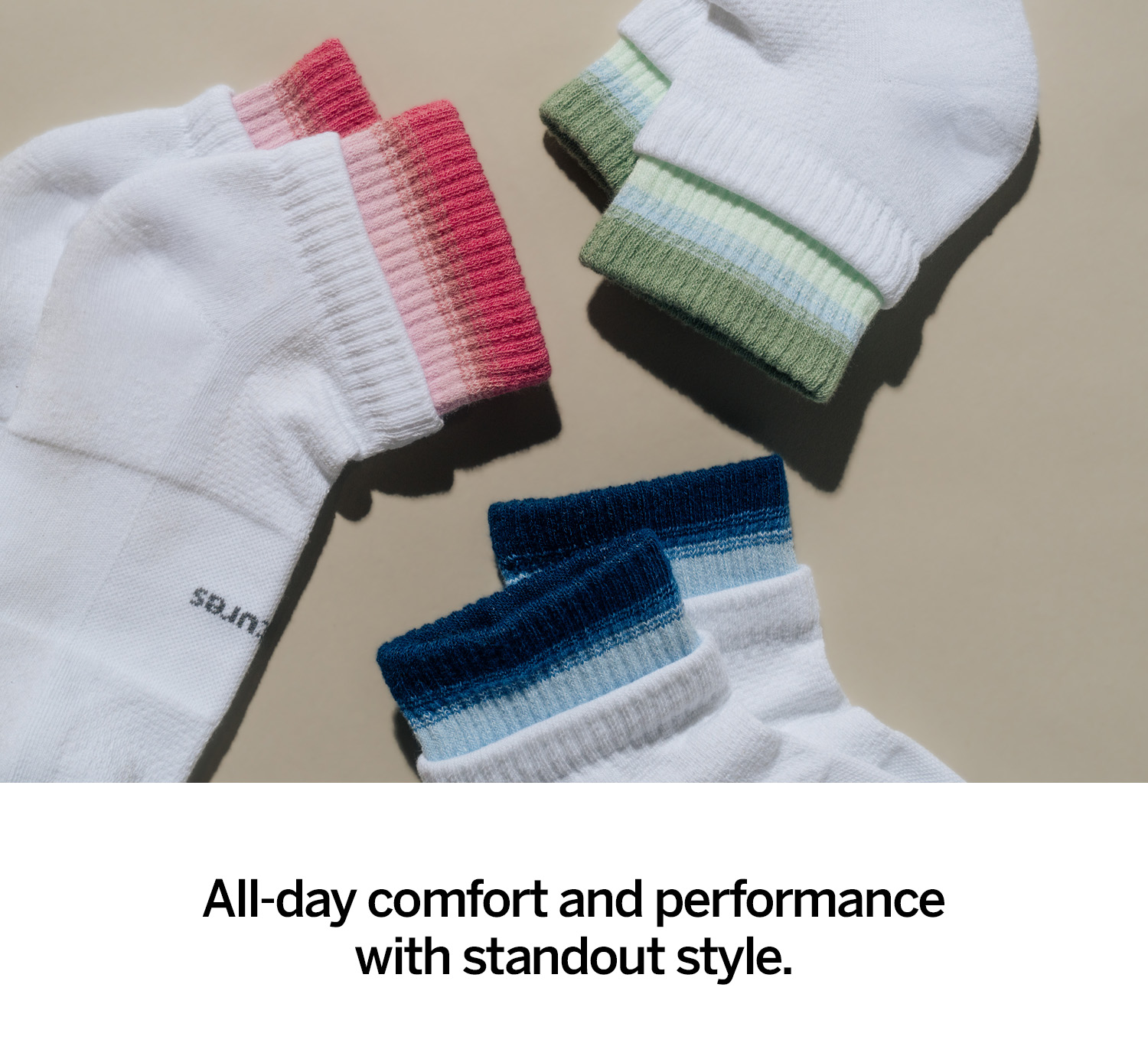 All-day comfort and performance with standout style. - Shop Stacked Quarter