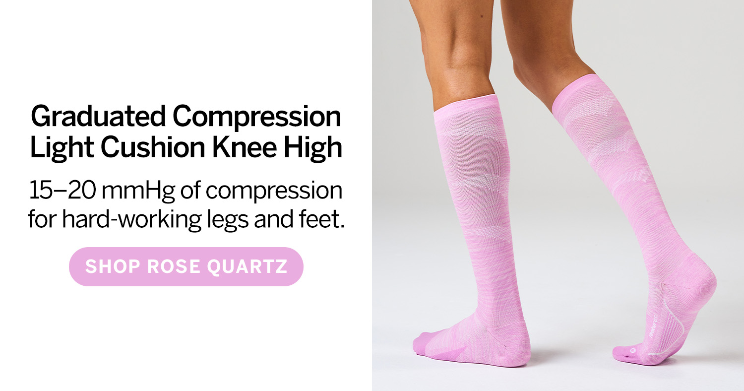 Graduated Compression Light Cushion Knee High - Shop Rose Quartz
