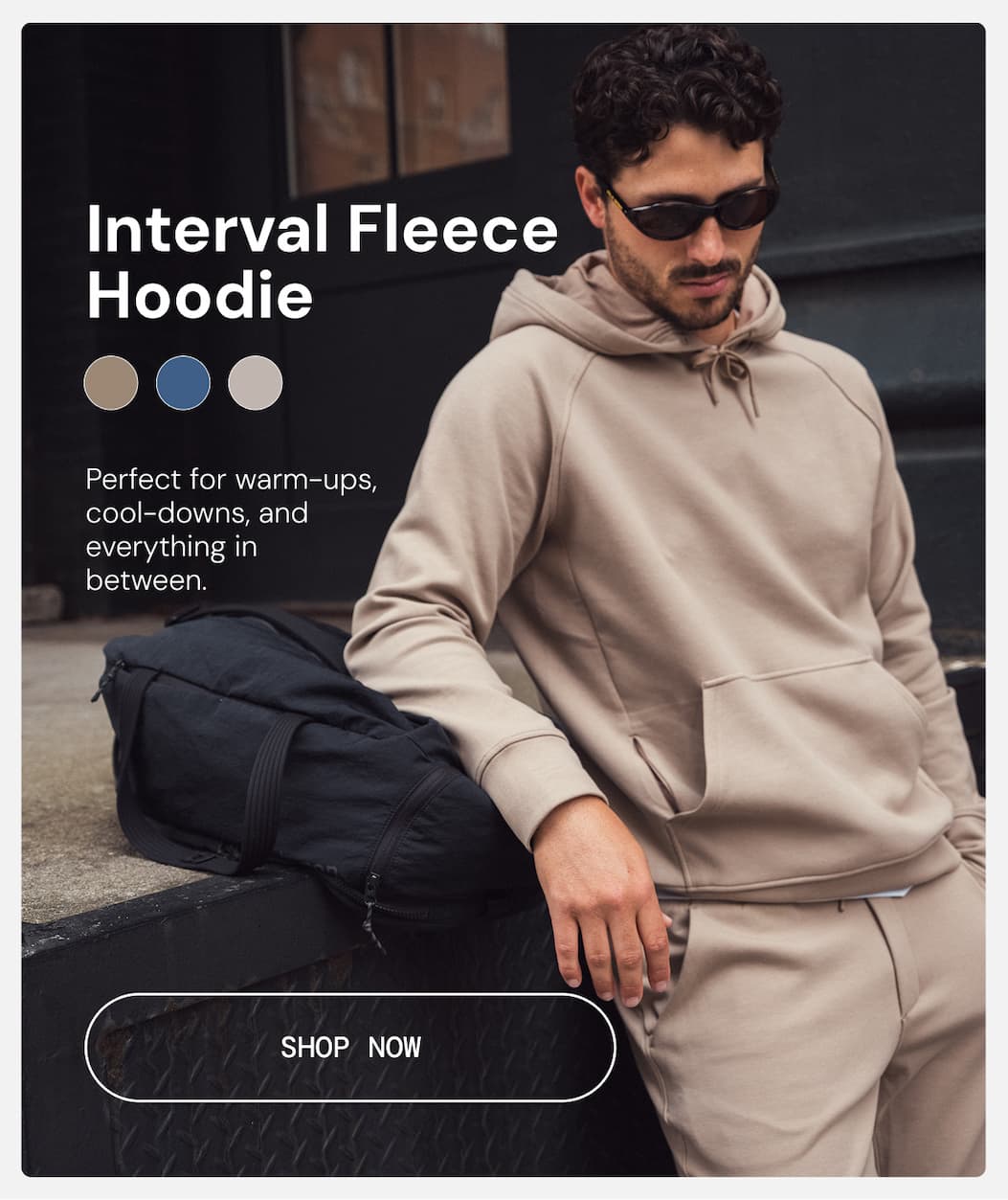Active Image: Ethan in Interval Fleece Hoodie