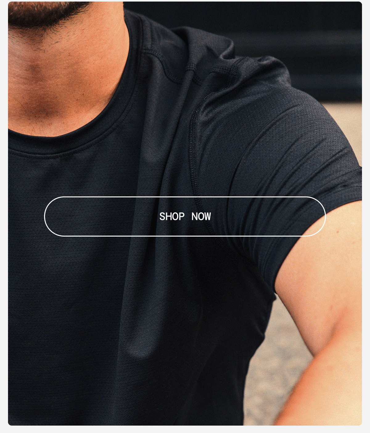 Gif: Ethan in Black Interval Shirt in Tribeca