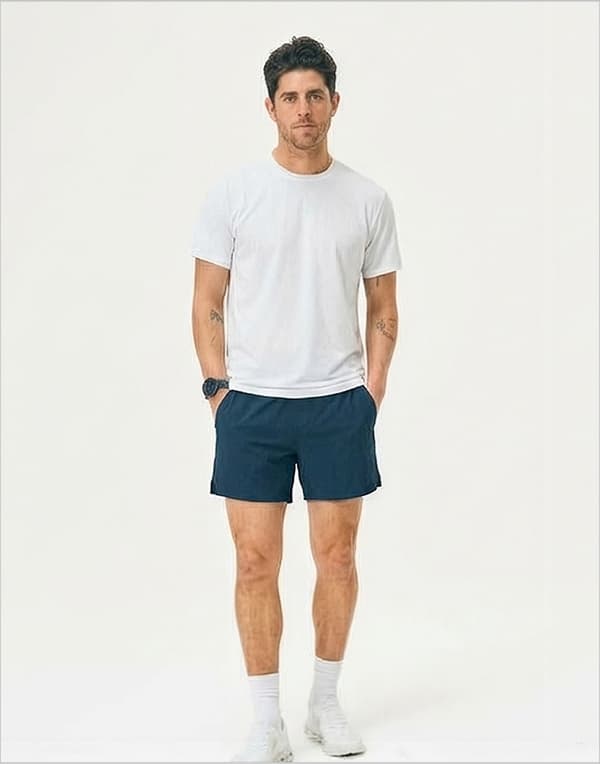 Active Image: Navy Blue 5" Interval Short