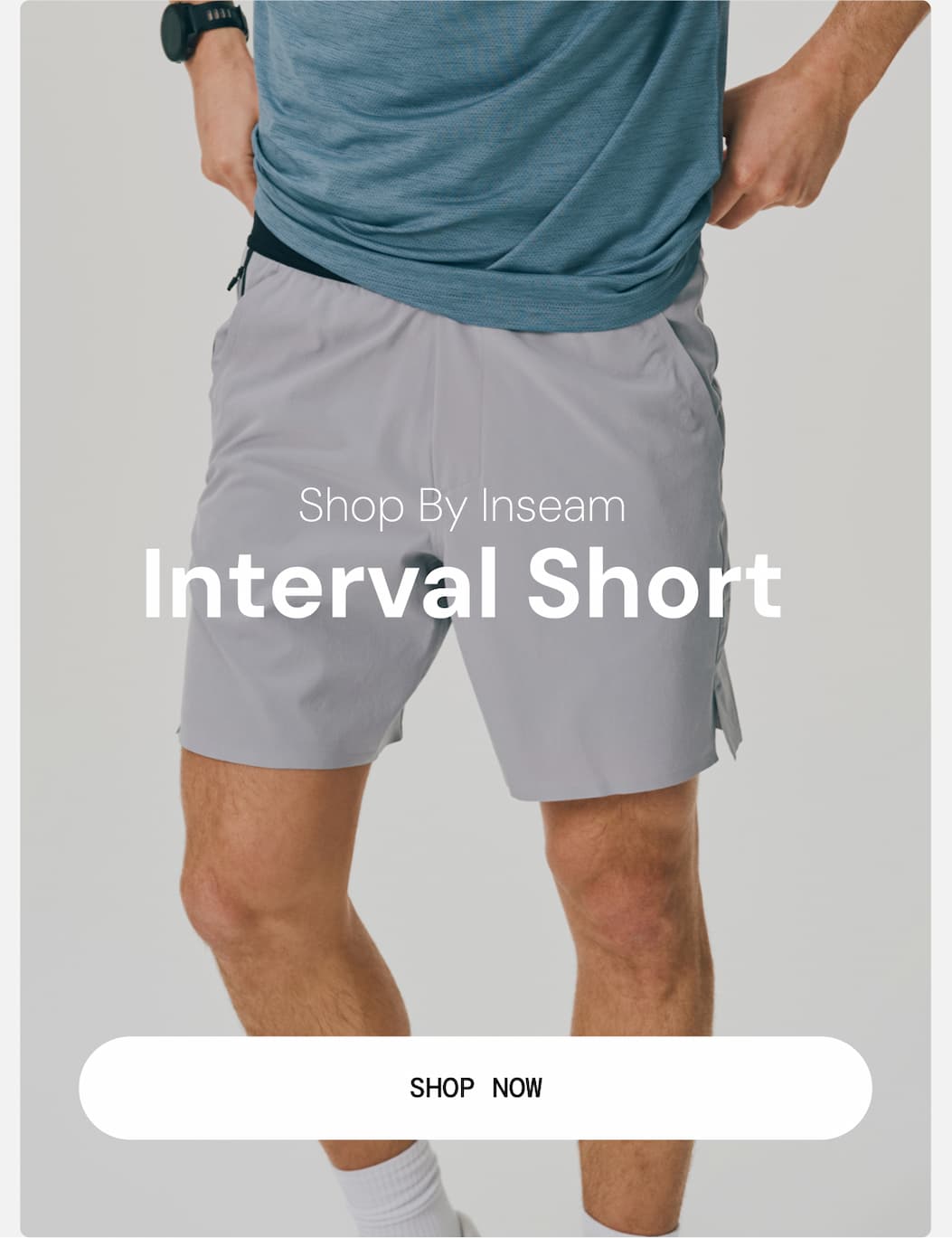 Hero Image: In studio Interval Short - Shop by Inseam Now Available
