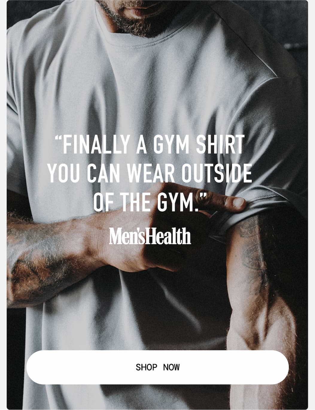 Hero Image: Men's Health #1 Gym Shirt Pick: Output Shirt