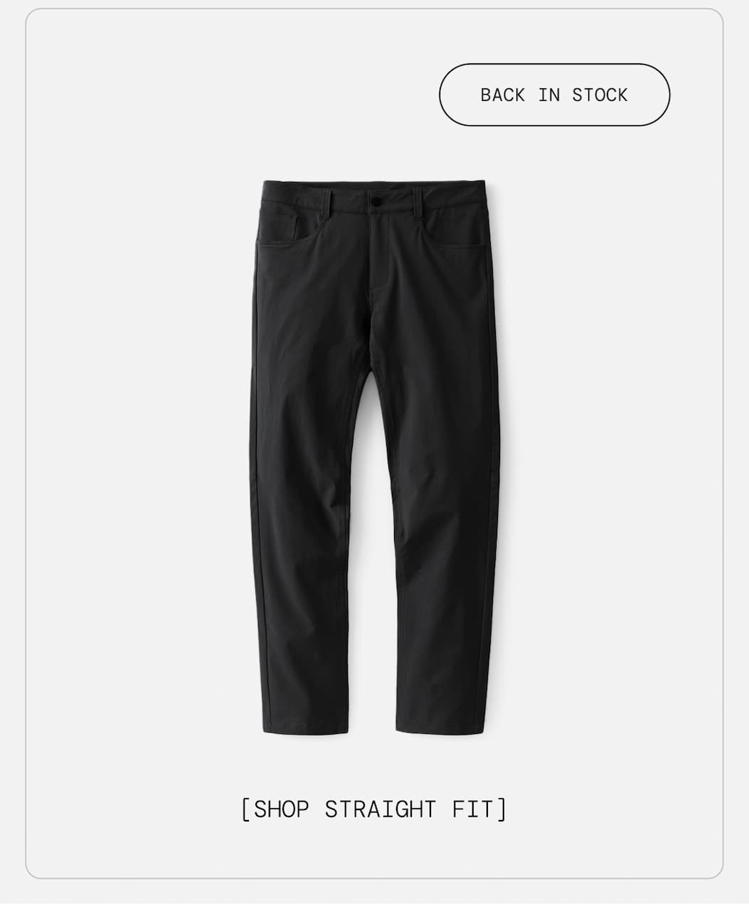 PDP Image: 5-Pocket Pant Black Straight Fit