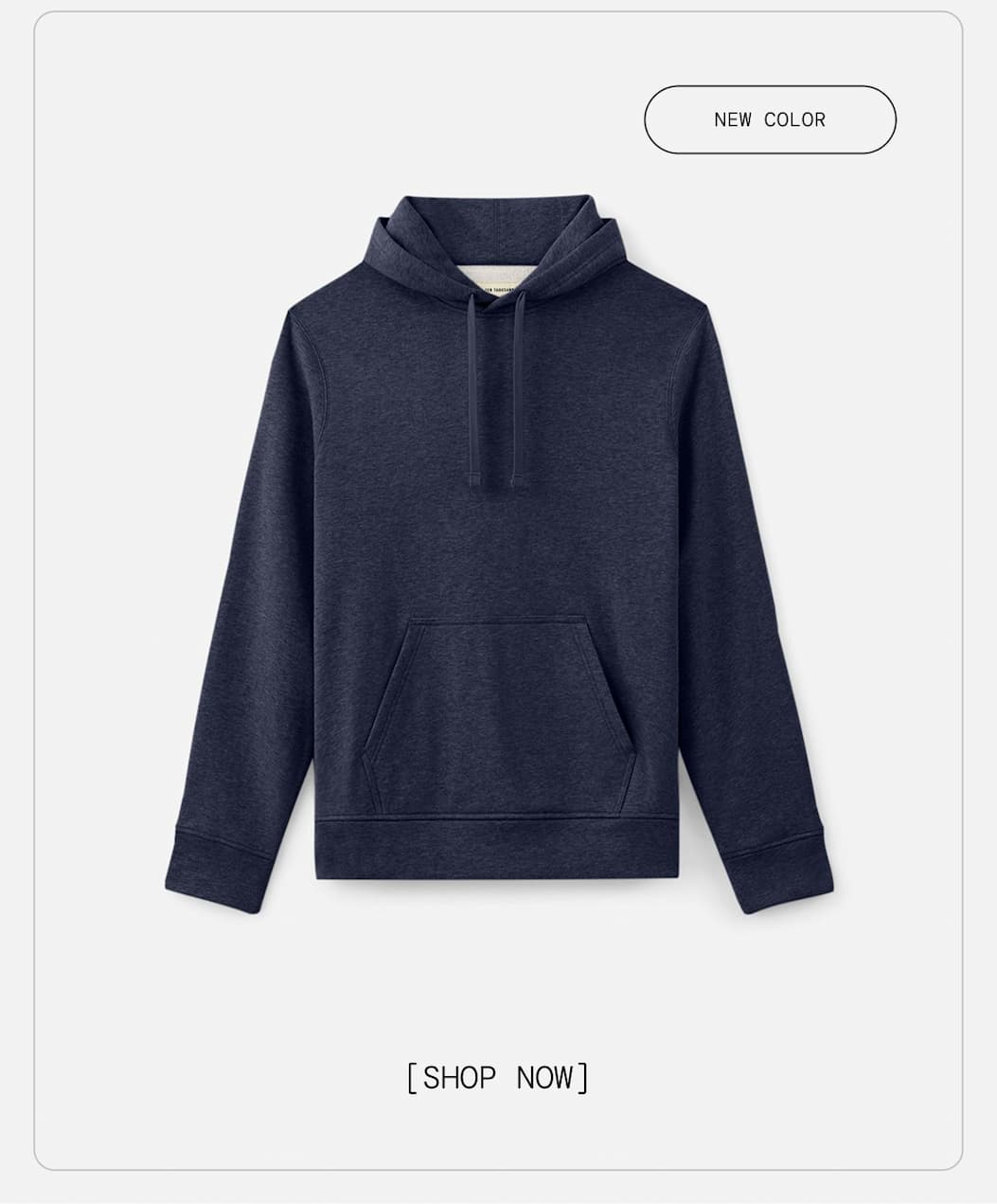 PDP Image: Flatlay of Navy Blue Heather Heavyweight Core Hoodie