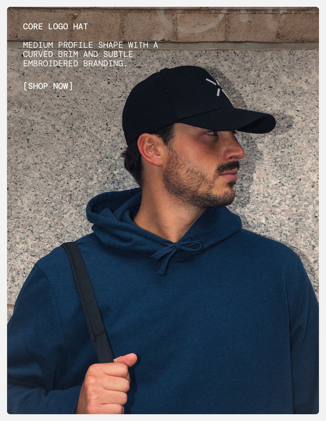 Active Image: Model in New X Logo Hat