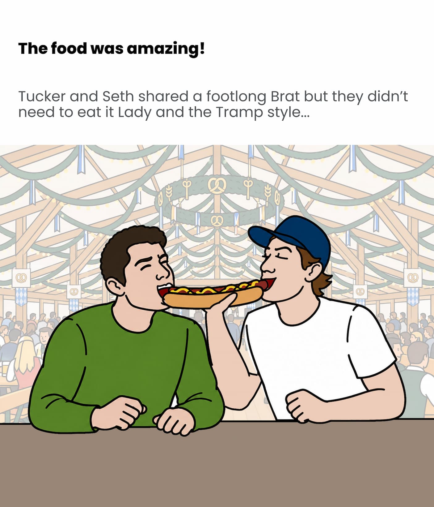 The food was amazing
