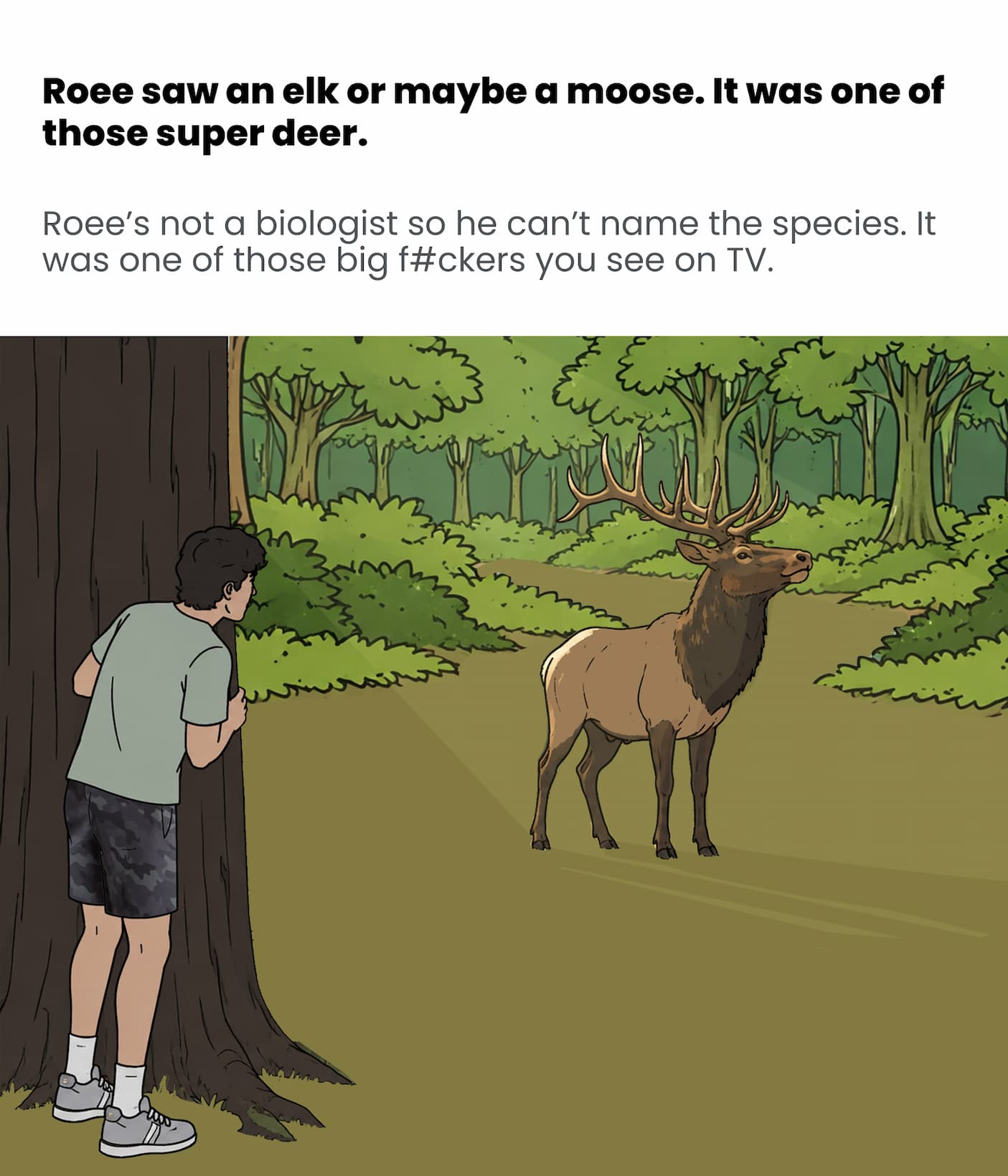 Roee saw one of those super deer