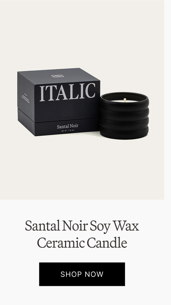Santal Noir Soy Wax Ceramic Candle. Shop now