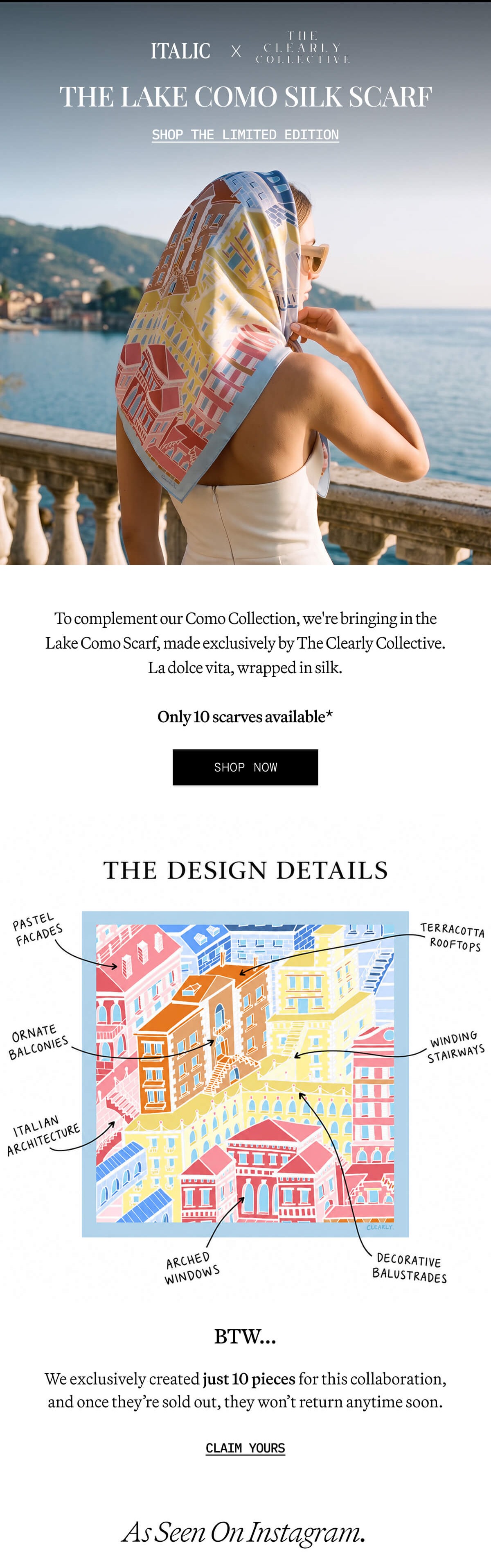 ITALIC | The Lake Como Silk Scarf