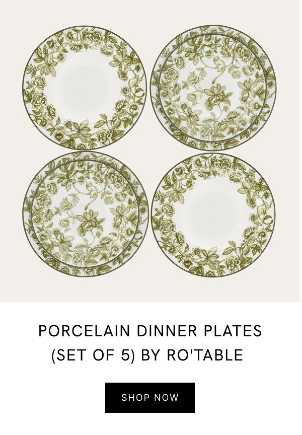 Porcelain Dinner Plates (Set of 5) by Ro'table