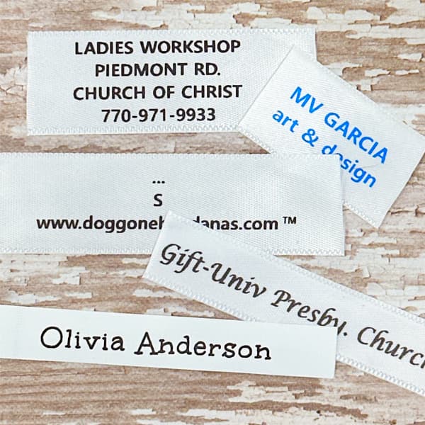 Iron-on and sew-on personalized name labels for camps and schools