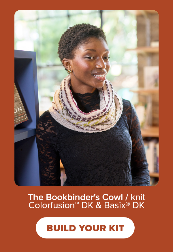 The Bookbinder's Cowl / knit Colorfusion™ DK & Basix® DK