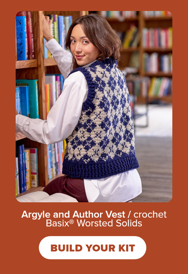 Argyle and Author Vest / crochet Basix® Worsted Solids