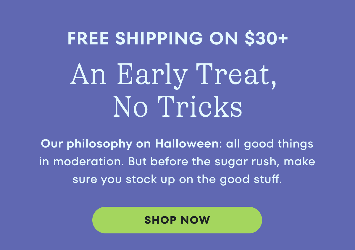 Free Shipping on $30+