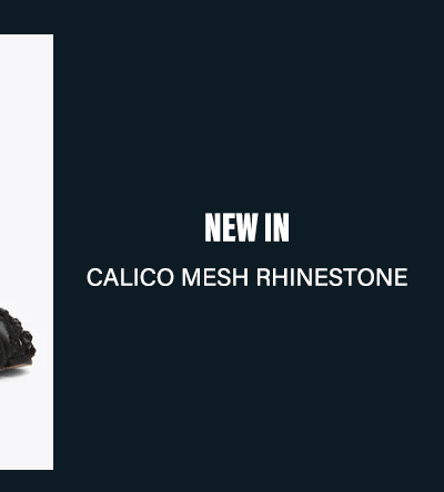 Calico Black Mesh Rhinestone