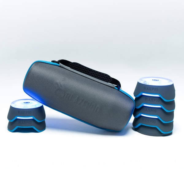 BlazePod Trainer Kit: 6 Pods with charging base and carry case