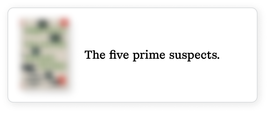The five prime suspects.