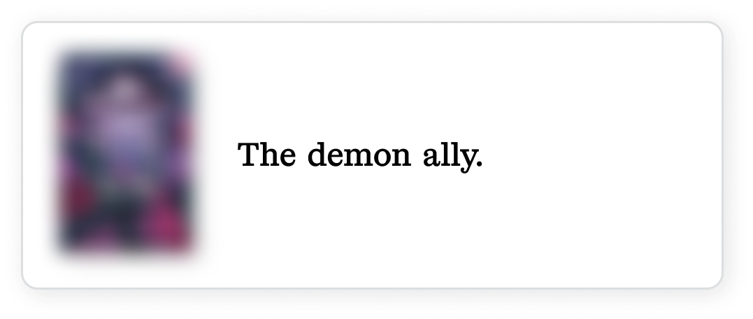 The demon ally.