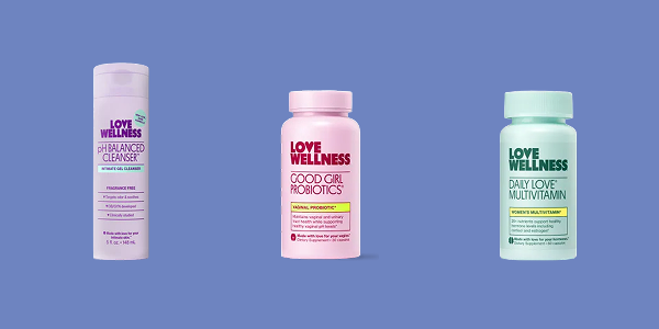 pH BALANCED CLEANSER, GOOD GIRL PROBIOTICS, DAILY LOVE MULTIVITAMIN
