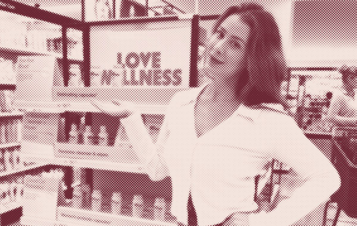 Lo Bosworth at a Love Wellness display in Target