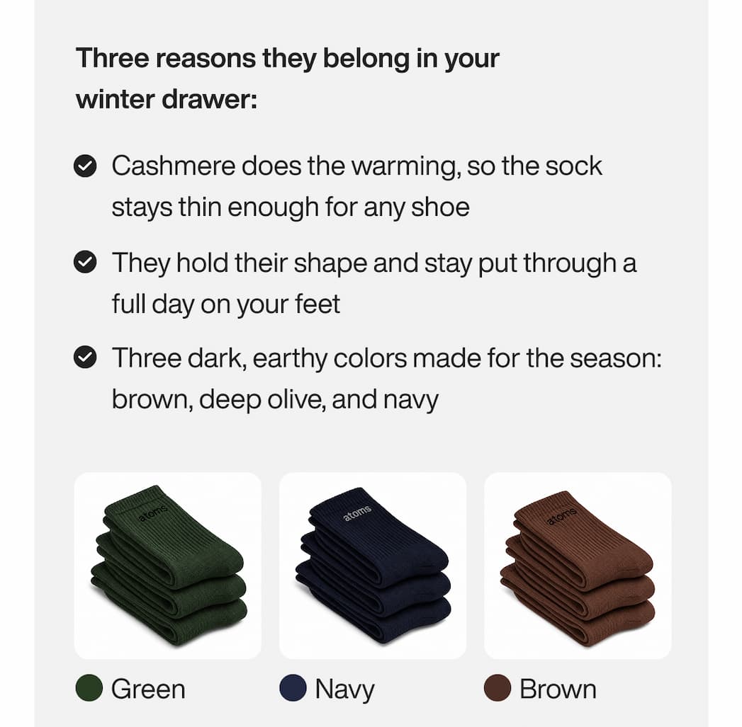 Three reasons they belong in your winter drawer: