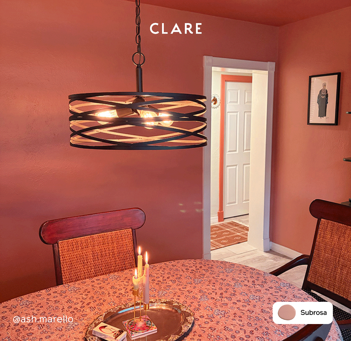 Gif of Clare painted spaces featuring Subrosa, Whipped, Views and Dirty Chai
