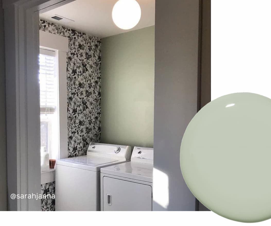 Laundry featuring Dirty Martini accent wall
