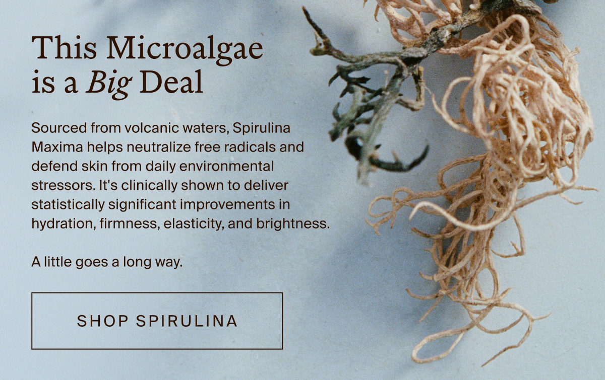 Spirulina sourced from volcanic waters