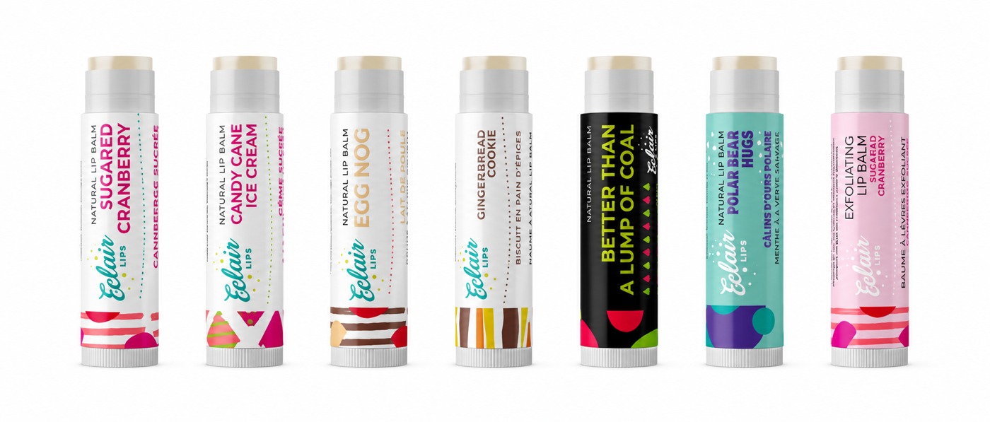 Seven Eclair Lips holiday balms
