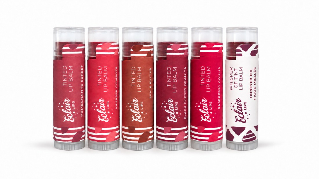 All six Eclair Lips tinted balms