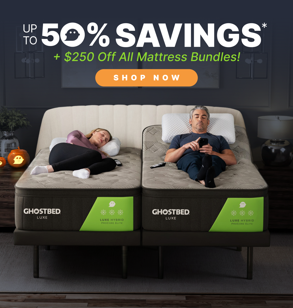Up to 50% Savings* + $250 Off All Mattress Bundles!**