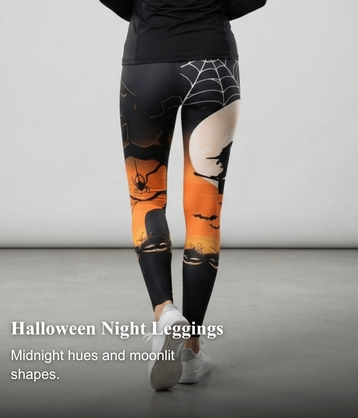 Halloween Night Leggings — Midnight hues and moonlit shapes.