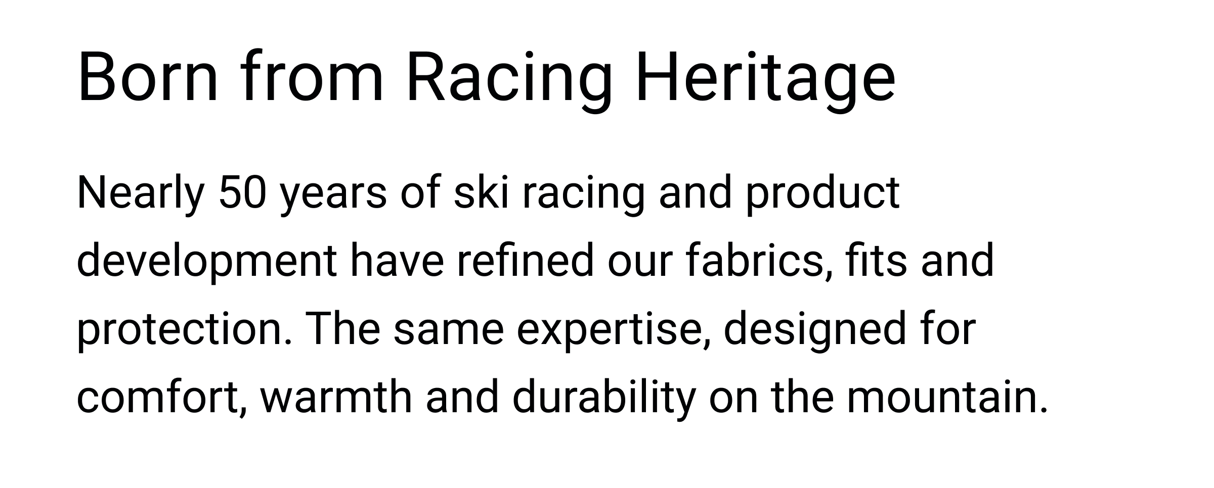 Born from Racing Heritage