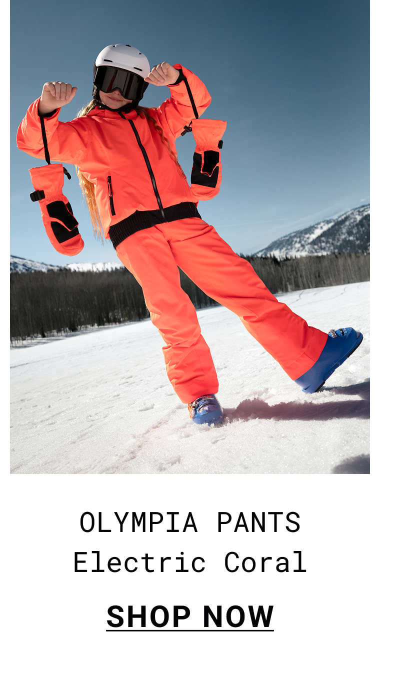 OLYMPIA PANTS - ELECTRIC CORAL