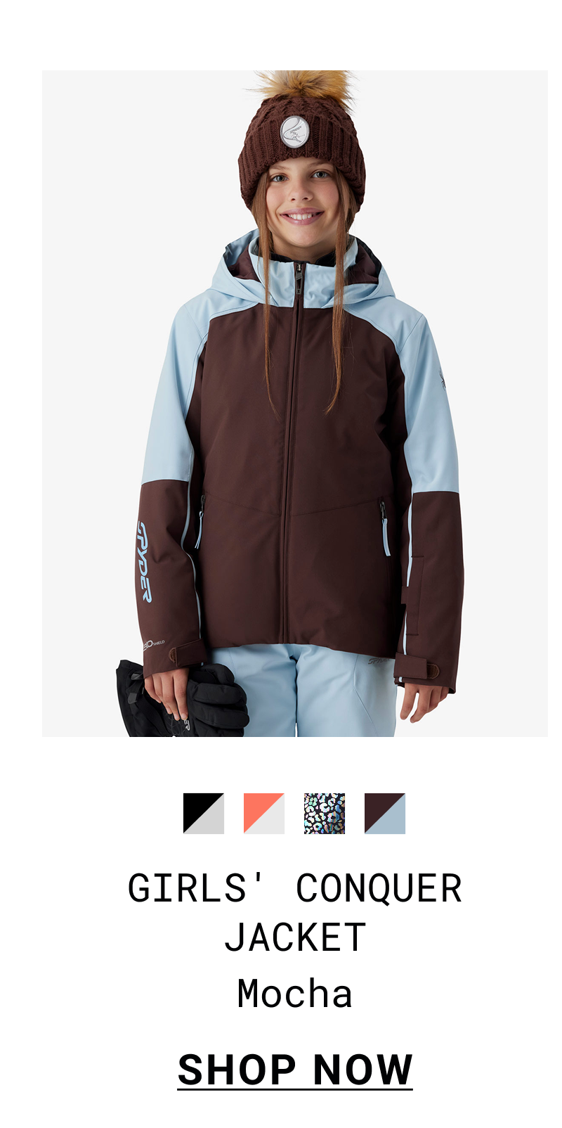 GIRLS' CONQUER JACKET MOCHA