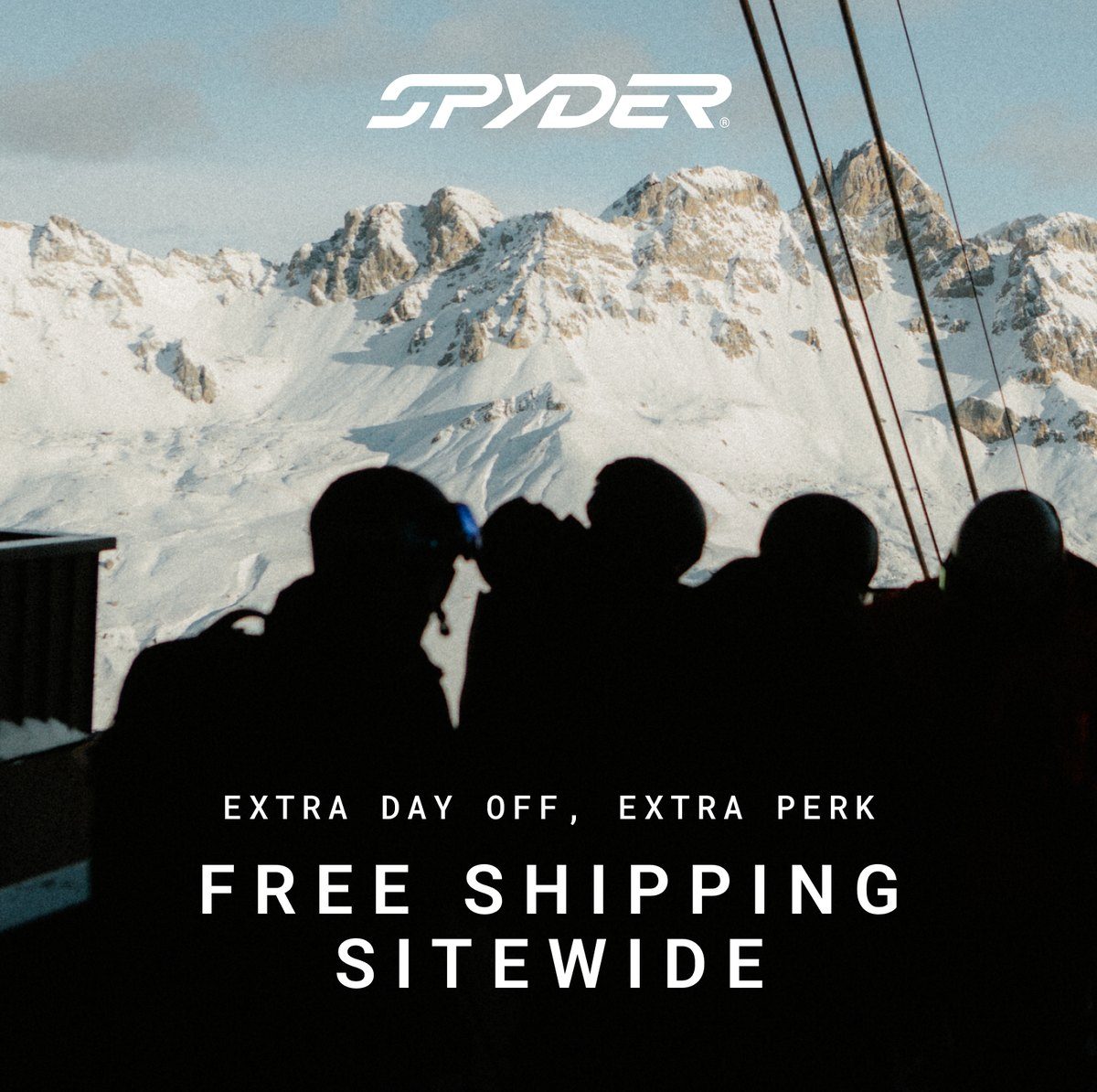 Extra day off, extra perk. Free shipping sitewide