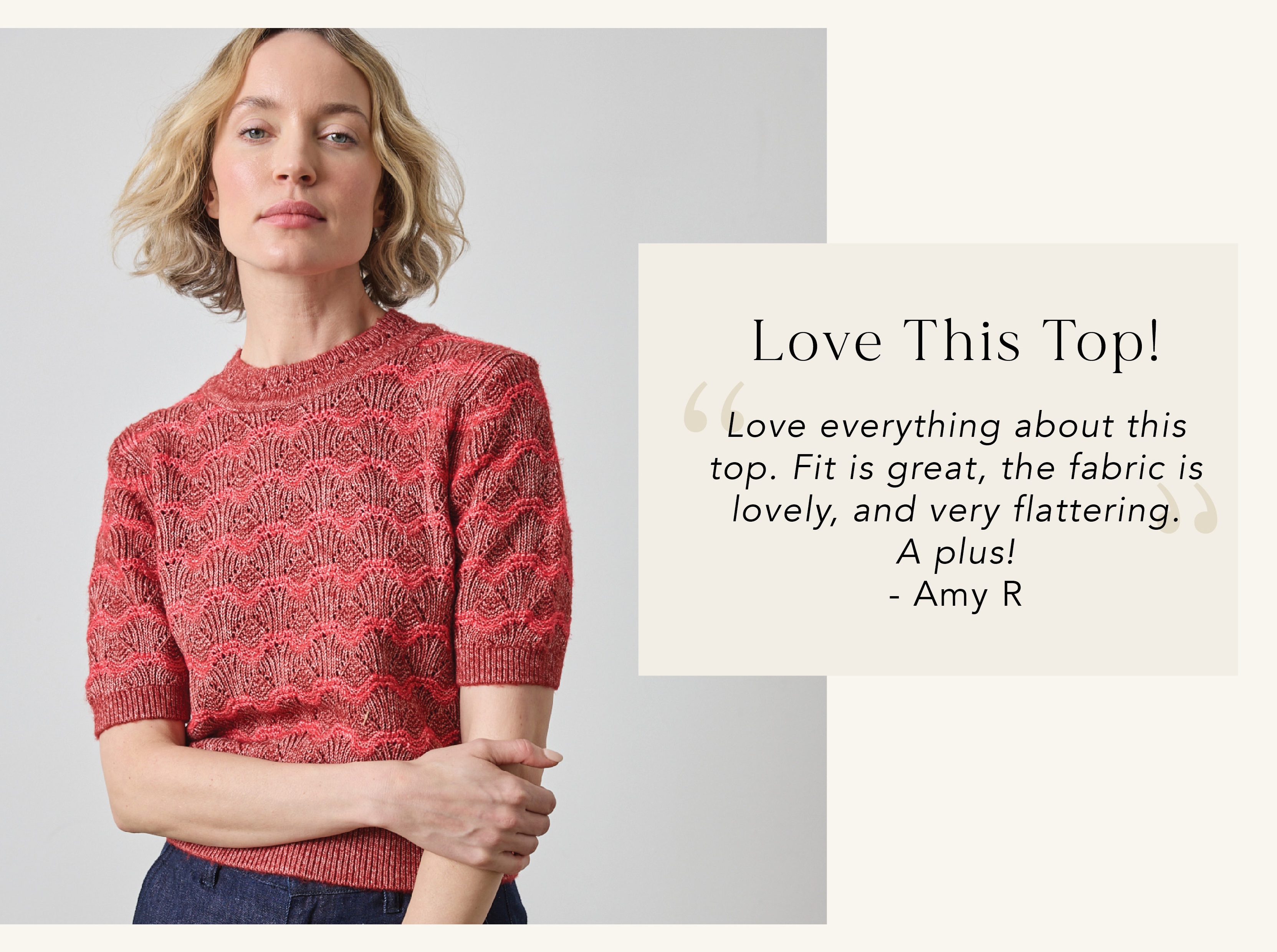 Shop the Short Sleeve Multistitch Pullover Sweater