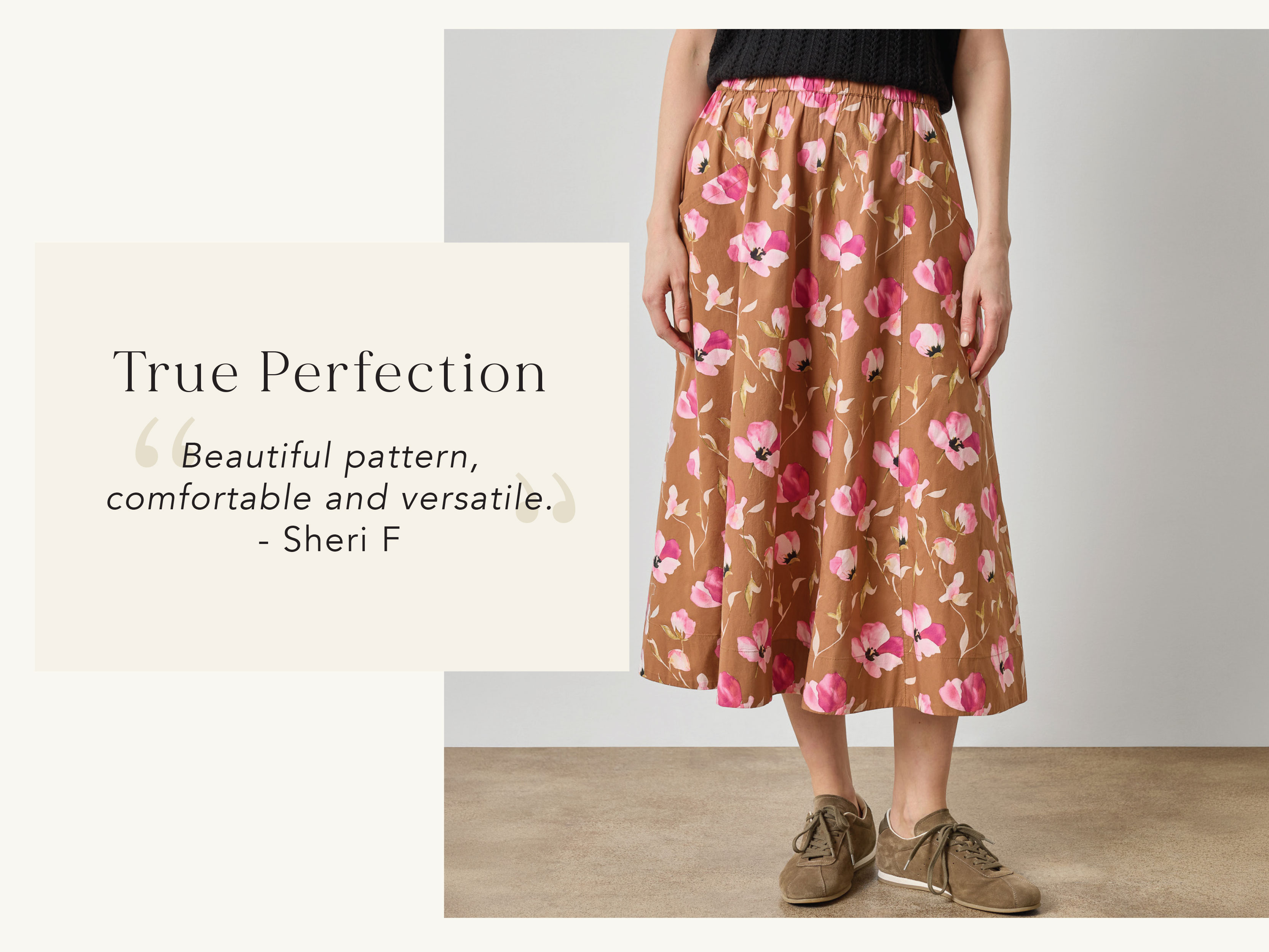 Shop the Elastic Waist Paneled Skirt
