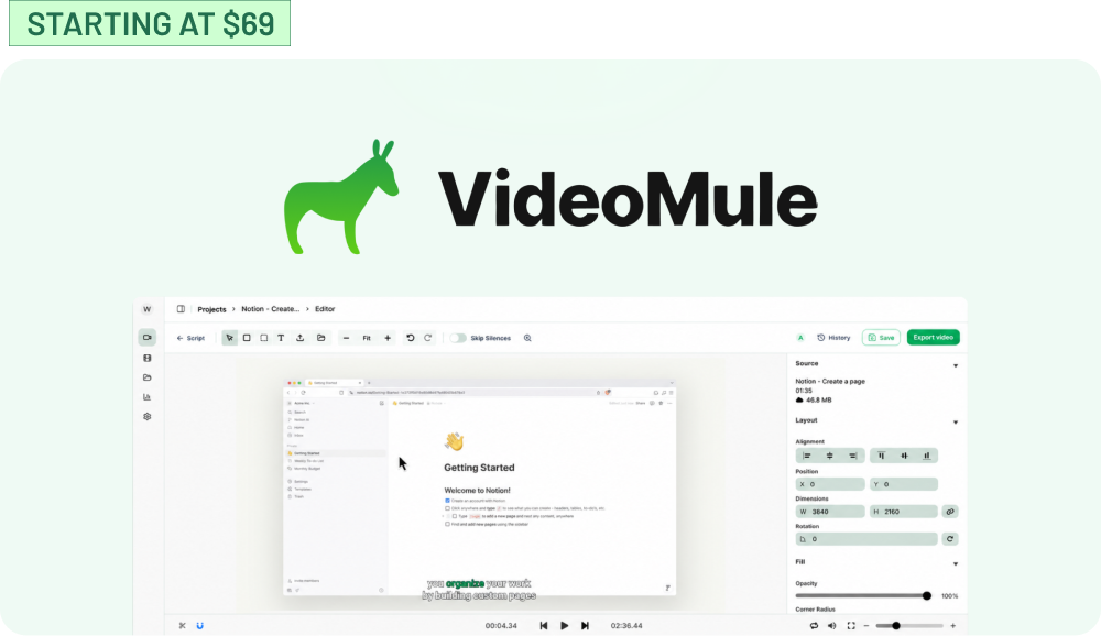 Shop VideoMule (starting at $69)